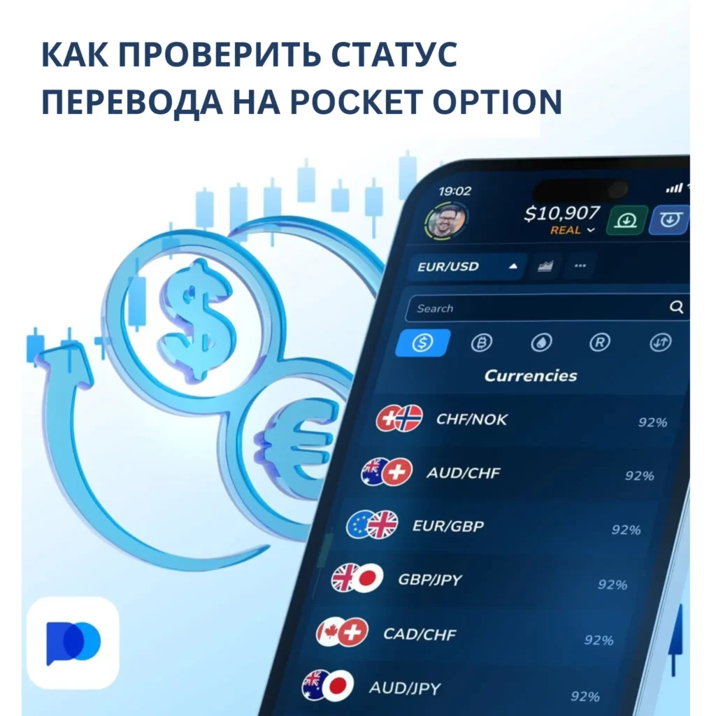 Как проверить статус перевода на Pocket Option.