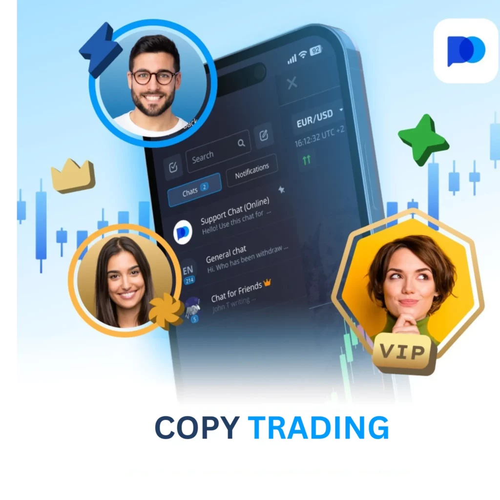 Copy trading on Pocket Option.